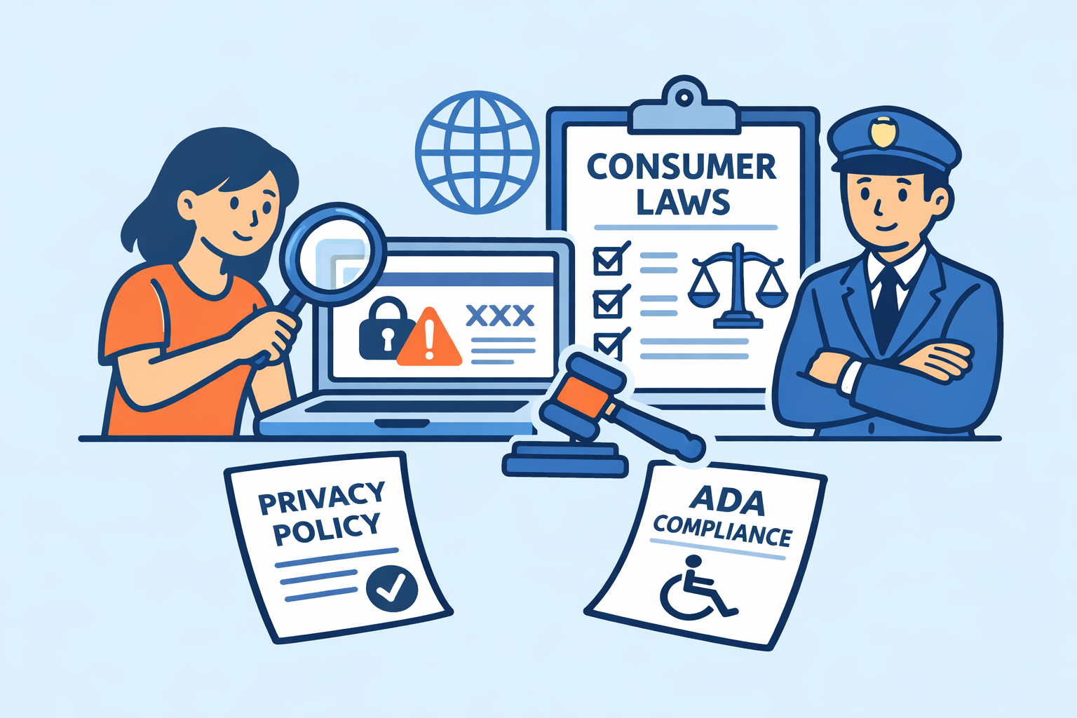 How Consumer Protection Laws Affect Your Website Display - ComplianceVigil